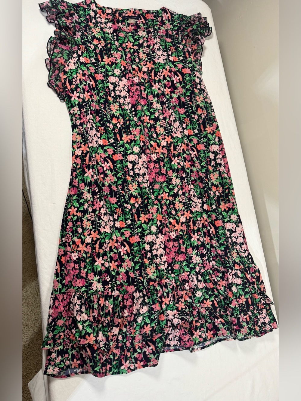 Tommy Hilfiger Floral short Sleeve Dress multi print knee length size 14